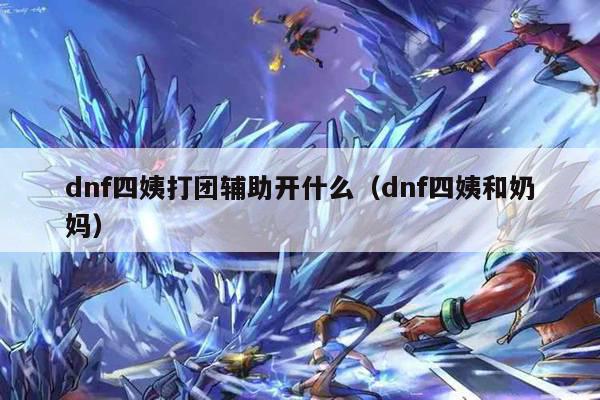 dnf四姨打团辅助开什么