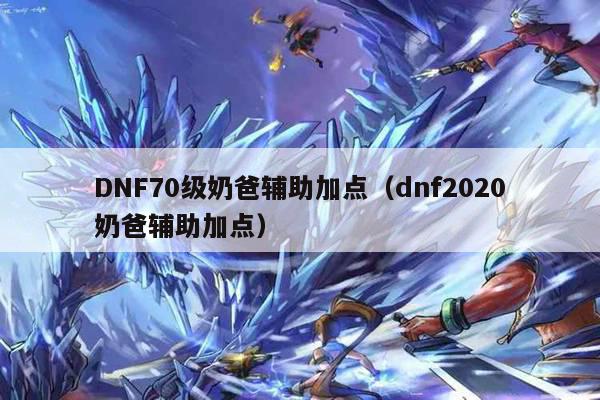 DNF70级奶爸辅助加点