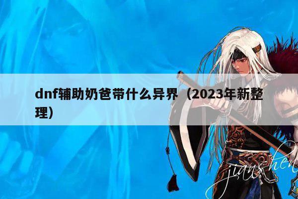 dnf辅助奶爸带什么异界（2023年新整理）