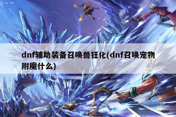 dnf辅助装备召唤兽狂化(dnf召唤宠物附魔什么)