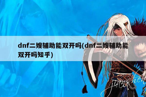 dnf二嫂辅助能双开吗(dnf二嫂辅助能双开吗知乎)