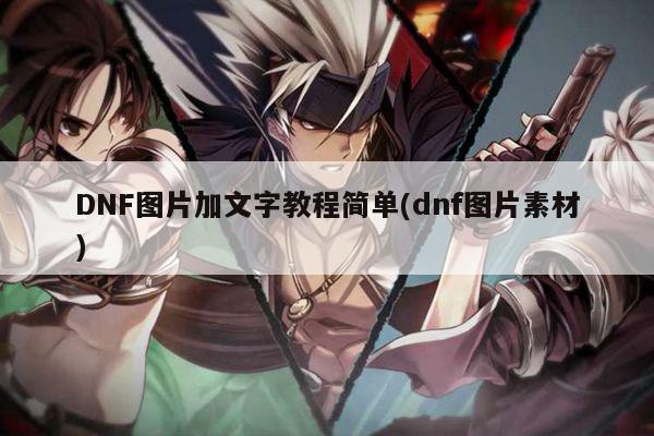 DNF图片加文字教程简单(dnf图片素材)