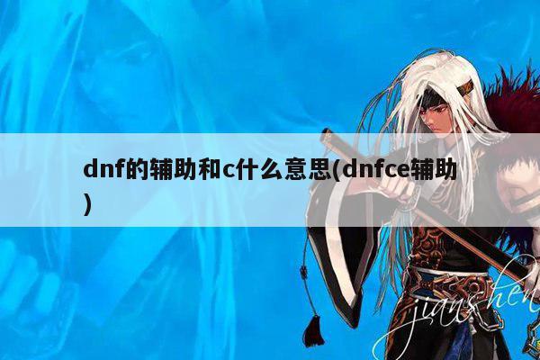 dnf的辅助和c什么意思(dnfce辅助)