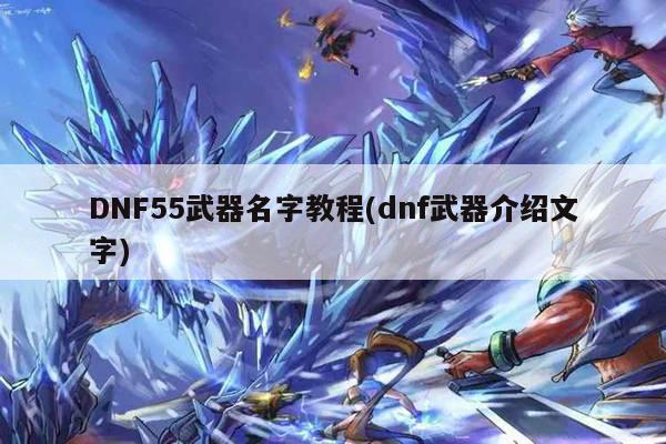 DNF55武器名字教程(dnf武器介绍文字)